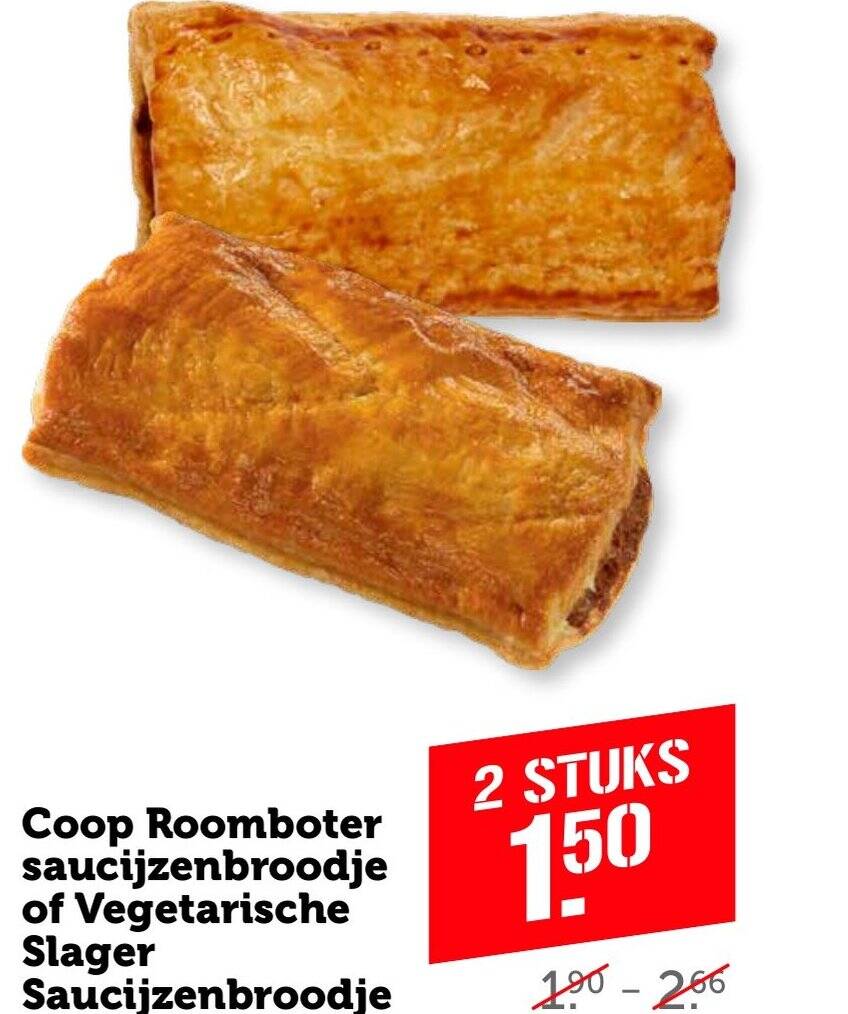 Roomboter Saucijzenbroodje Of Vegetarische Slager Saucijzenbroodje