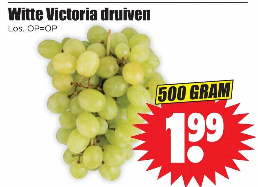 Witte Victoria Druiven 500 GRAM Aanbieding Bij Dirk