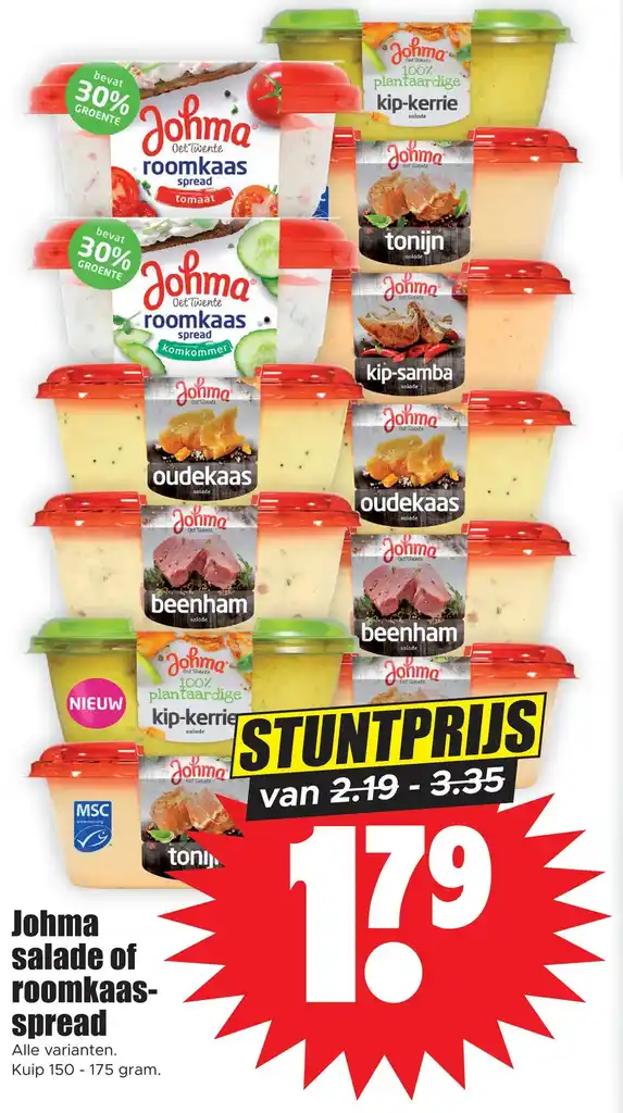 Johma Salade Of Roomkaasspread Aanbieding Bij Dirk