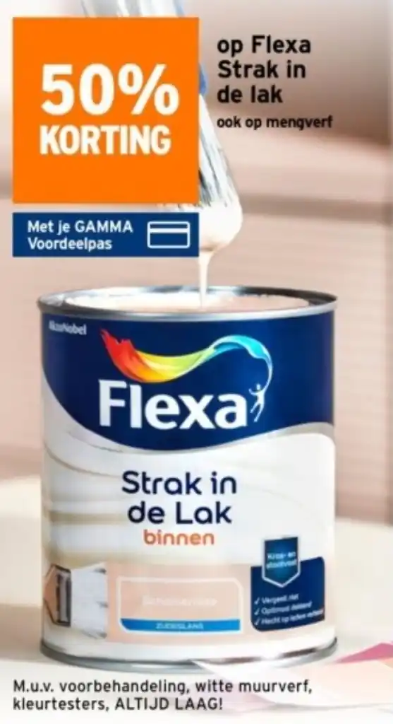 Op Flexa Strak In De Lak Aanbieding Bij Gamma