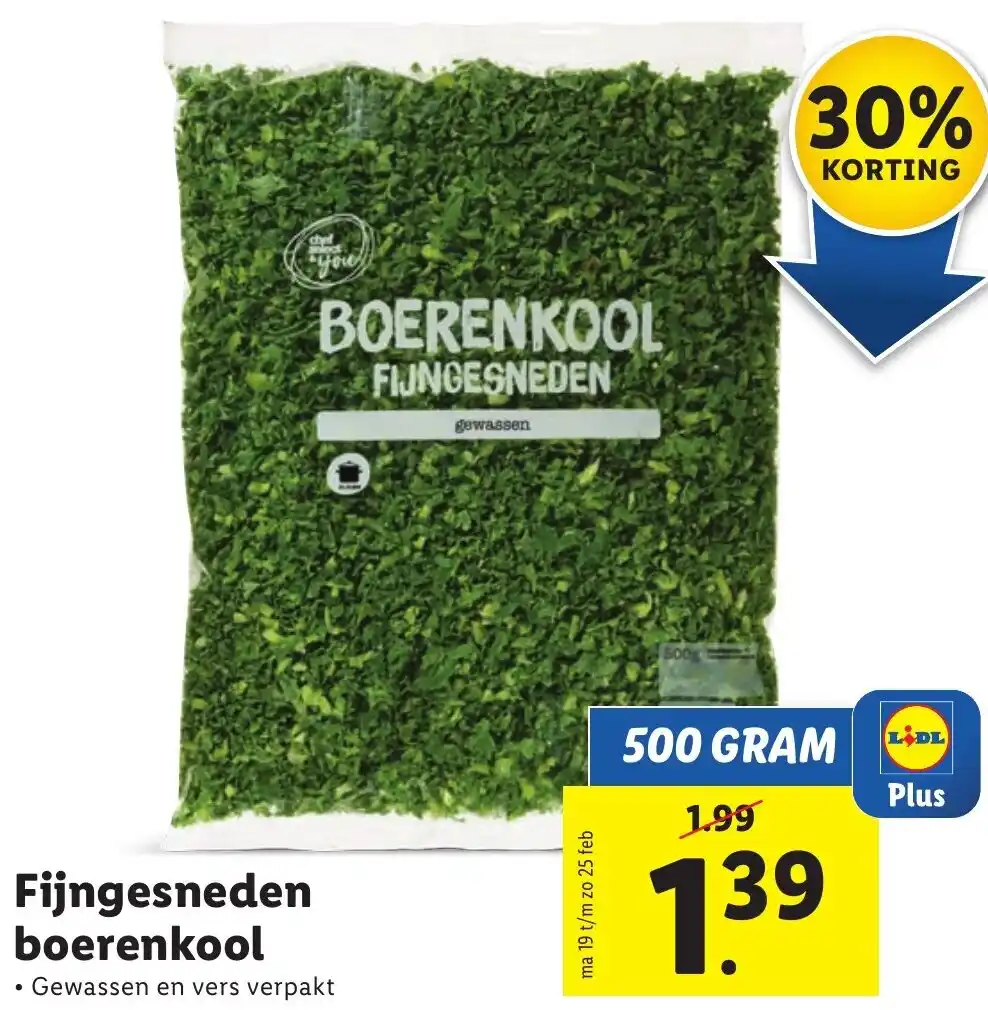 Fijngesneden Boerenkool G Aanbieding Bij Lidl