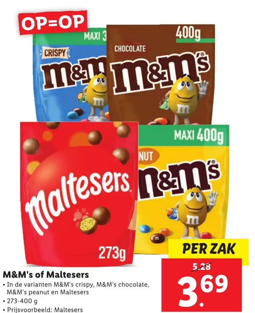 M M S Of Maltesers Aanbieding Bij Lidl