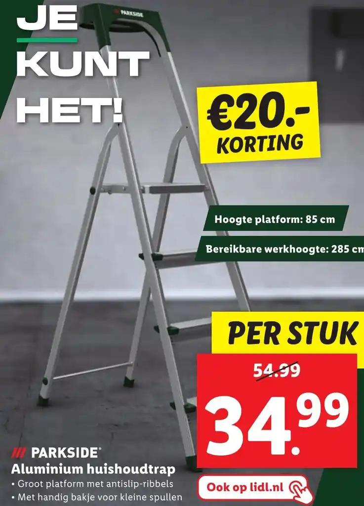 Parkside Aluminium Huishoudtrap Aanbieding Bij Lidl