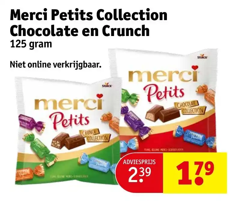 Merci Petits Collection Chocolate En Crunch Gram Aanbieding Bij