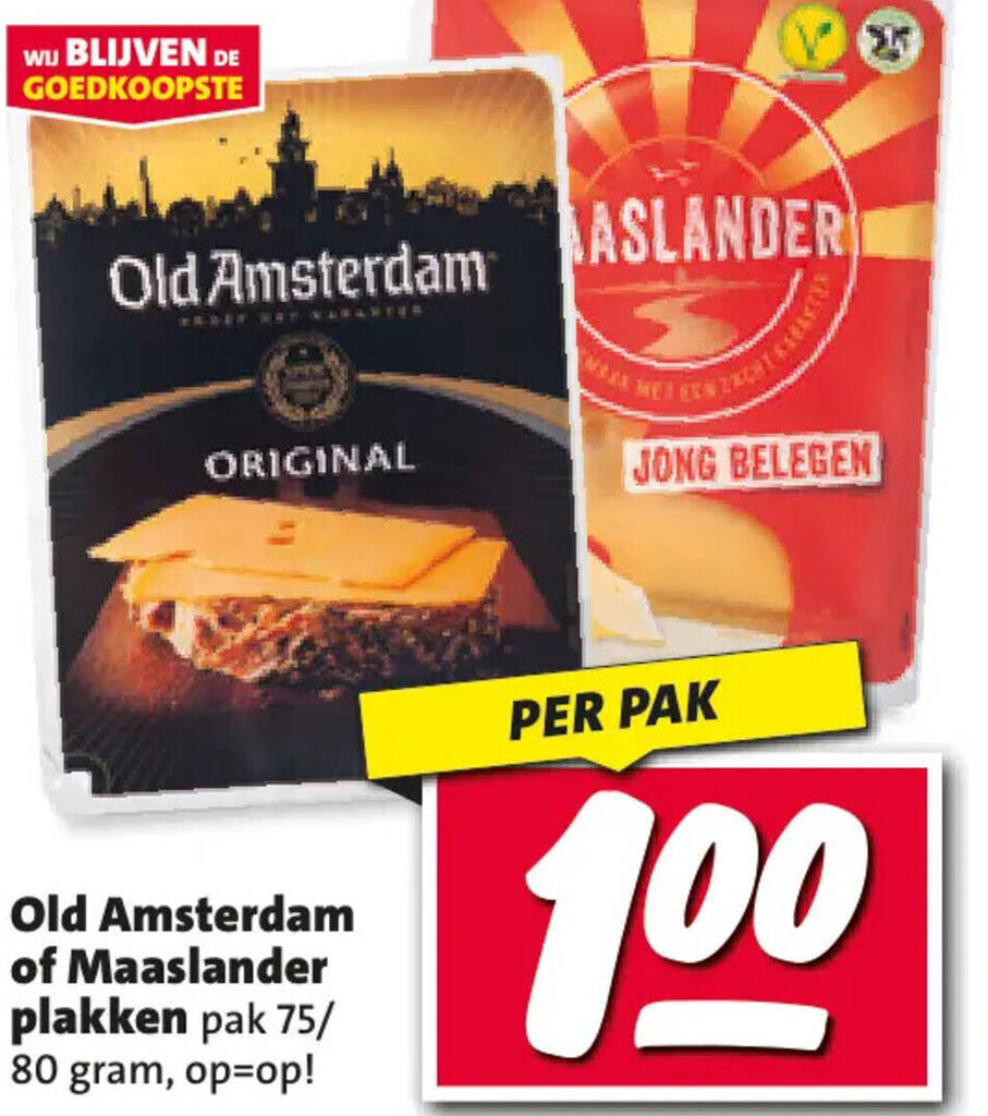 Old Amsterdam Of Maaslander Plakken Gram Aanbieding Bij Nettorama