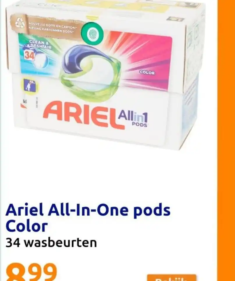 Ariel All In One Pods Color Wasbeurten Aanbieding Bij Action