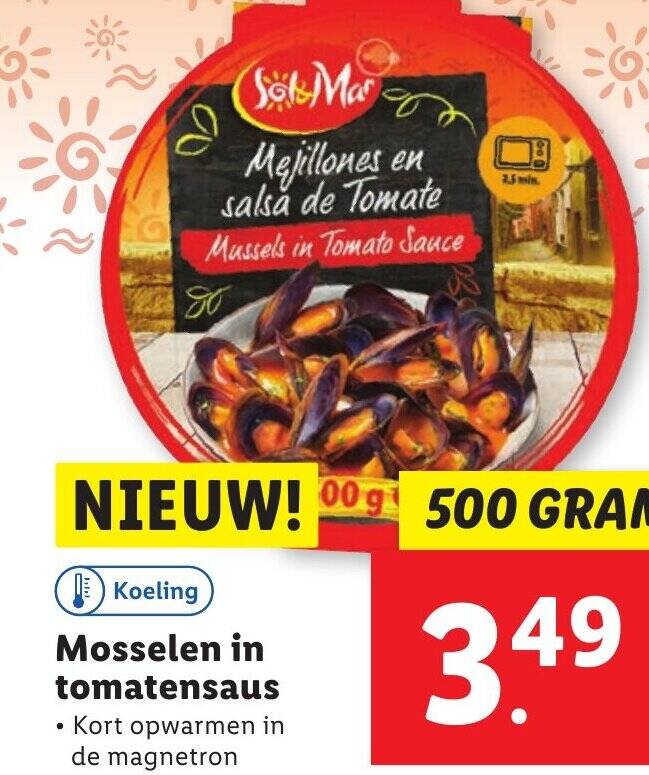 Mosselen In Tomatensaus Gram Aanbieding Bij Lidl