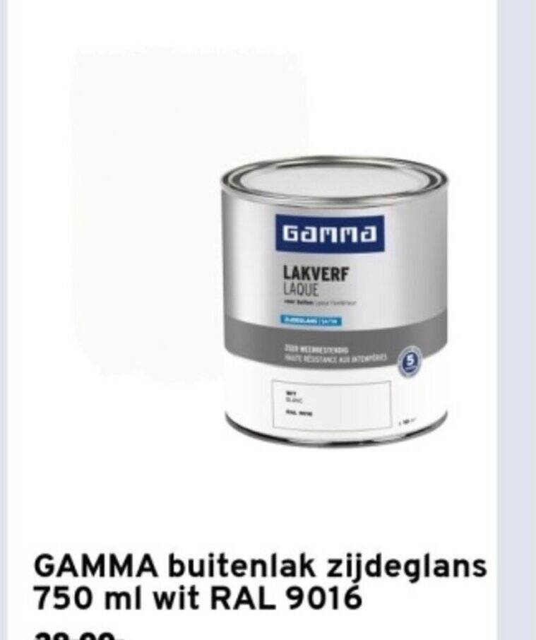 Buitenlak Zijdeglans 750 Ml Wit RAL 9016 Aanbieding Bij GAMMA