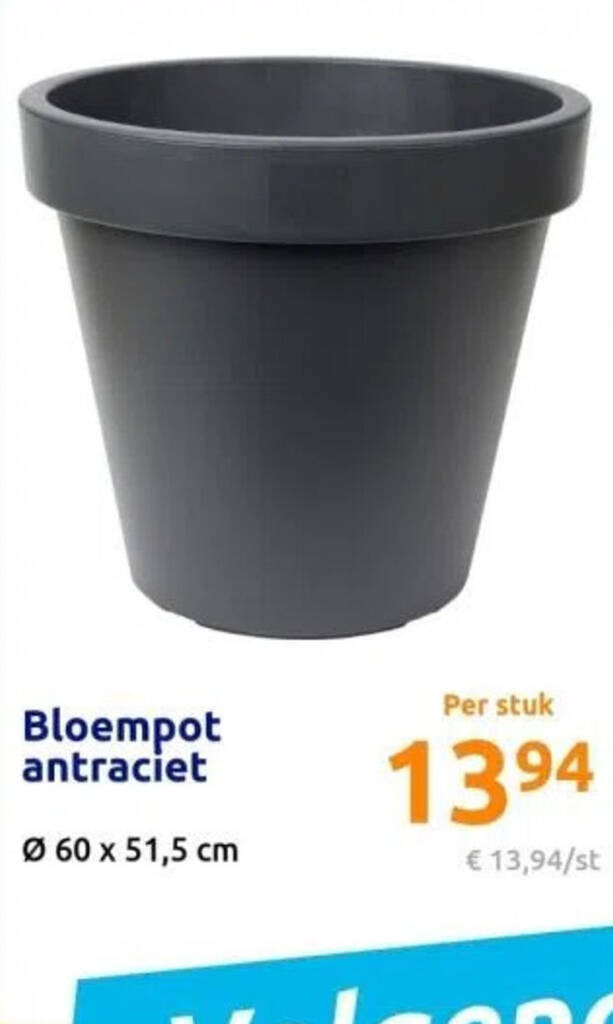 Bloempot Antraciet Aanbieding Bij Action