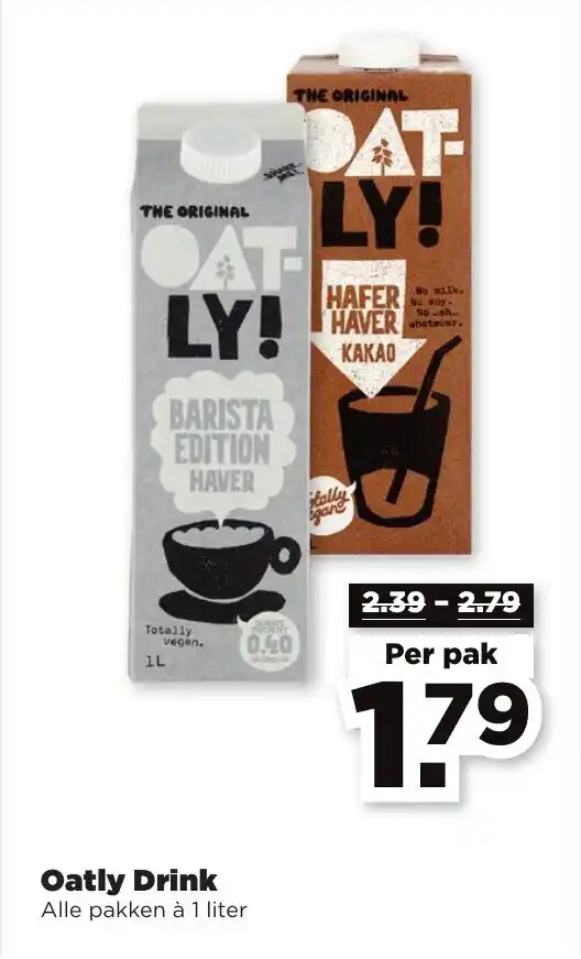 Oatly Drink Alle Pakken Liter Aanbieding Bij Plus