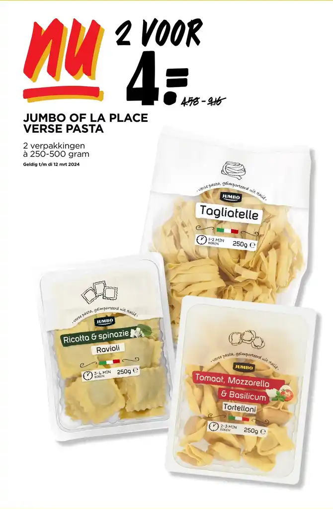 LA PLACE VERSE PASTA Aanbieding Bij Jumbo