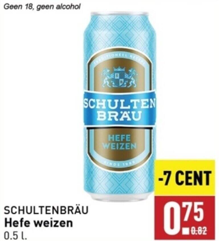 SCHULTENBRÄU Hefe weizen 0 5L aanbieding bij ALDI