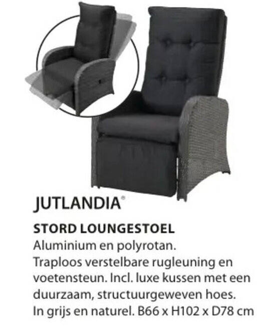 Jutlandia Stord Loungestoel B66 X H102 X D78 Cm Aanbieding Bij Jysk