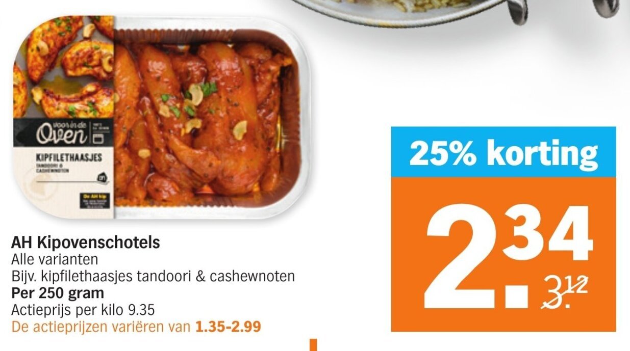 Ah Kipovenschotels G Aanbieding Bij Albert Heijn