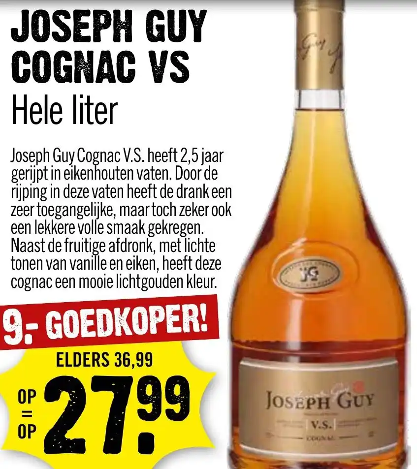 Joseph Guy Cognac Vs Hele Liter Aanbieding Bij Dirck