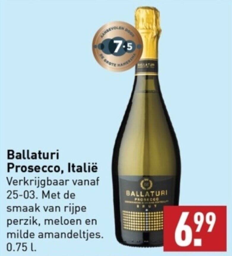 Ballaturi Prosecco Itali L Aanbieding Bij Aldi