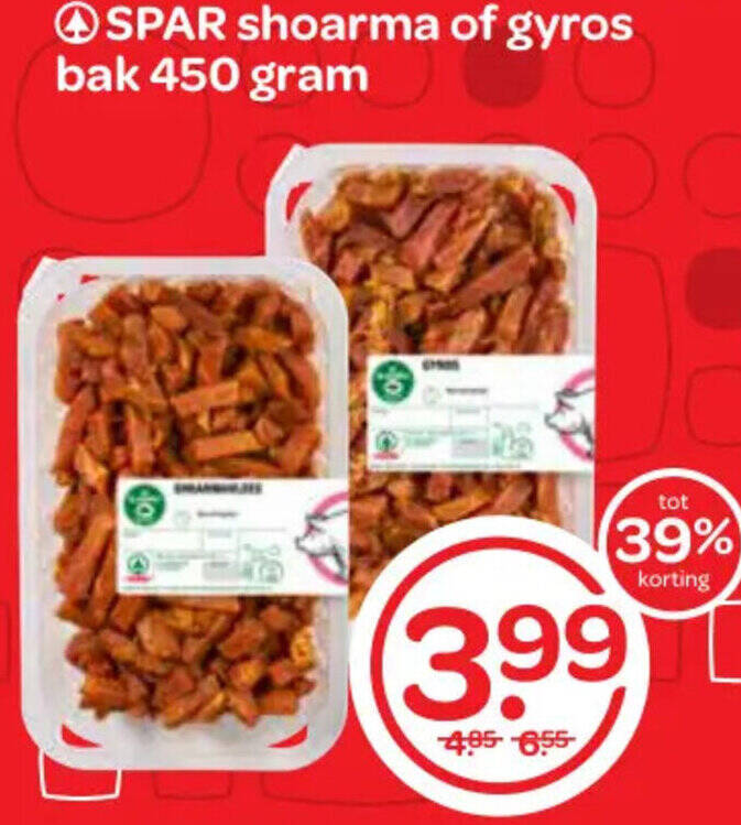 Shoarma Of Gyros G Aanbieding Bij Spar