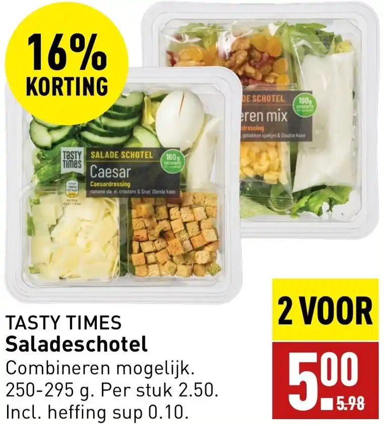 Tasty Times Saladeschotel Aanbieding Bij Aldi