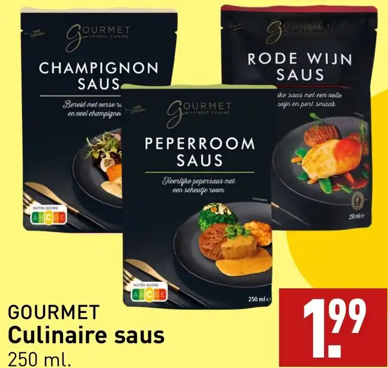 Gourmet Culinaire Saus Ml Aanbieding Bij Aldi