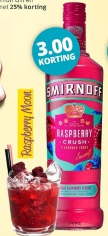 Smirnoff Raspberry Crush Wodka 70 Cl Aanbieding Bij Mitra