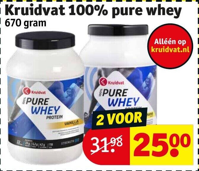 Pure Whey 670 Gram Aanbieding Bij Kruidvat