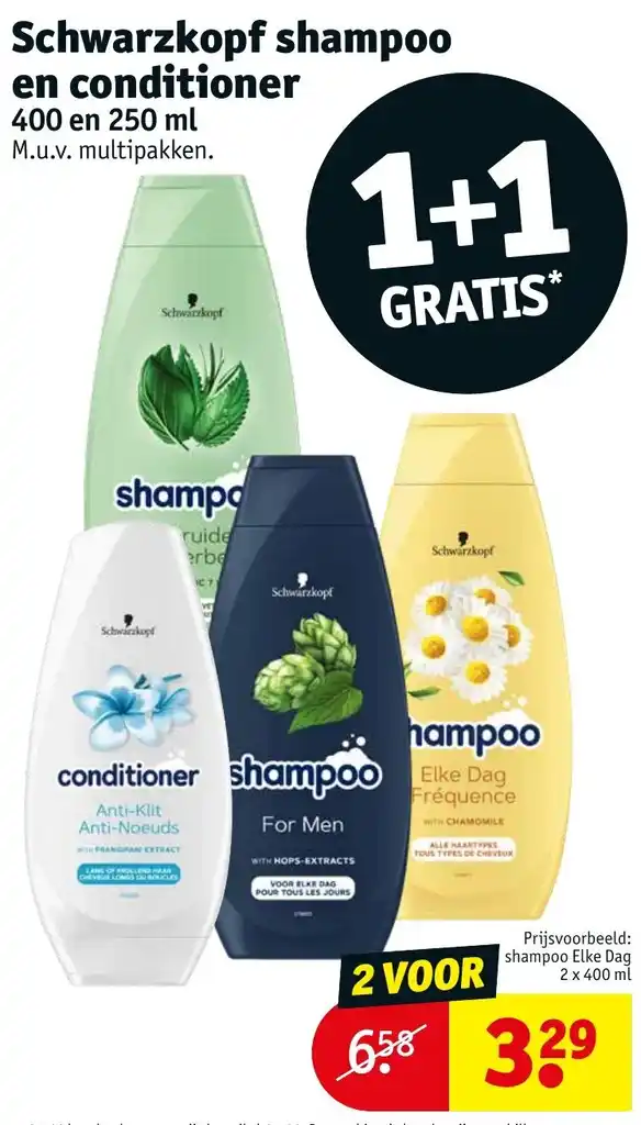 Schwarzkopf Shampoo En Conditioner 400 En 250 Ml Aanbieding Bij Kruidvat