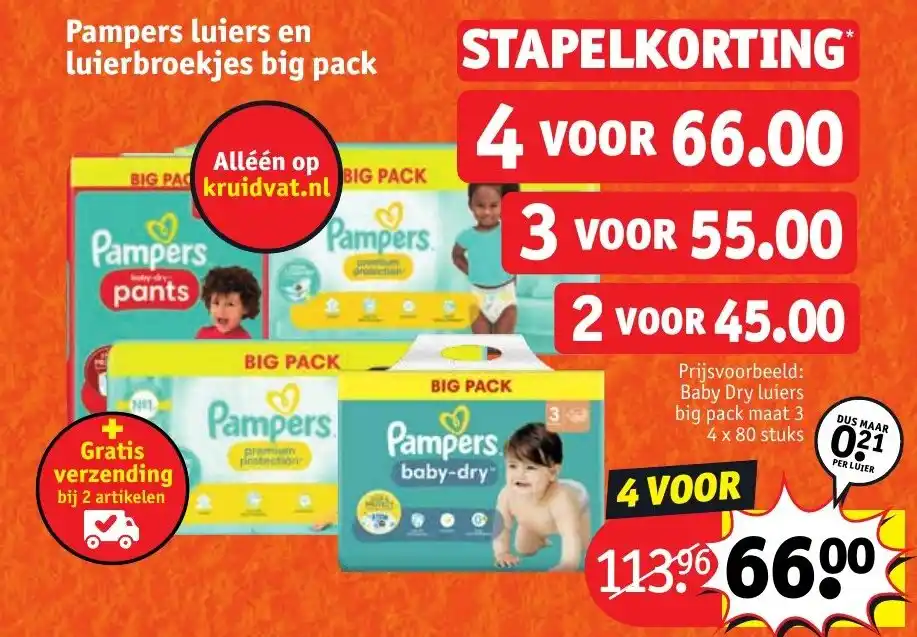 Pampers Luiers En Luierbroekjes Big Pack Aanbieding Bij Kruidvat