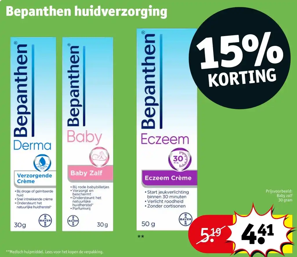 Bepanthen Huidverzorging Aanbieding Bij Kruidvat