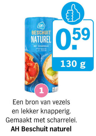 Beschuit Naturel 130g Aanbieding Bij Albert Heijn