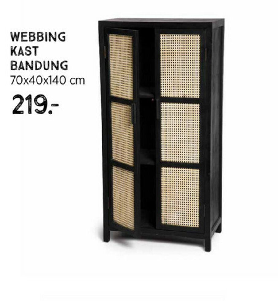 Webbing Kast Bandung 70 X 40 X 140cm Aanbieding Bij Xenos