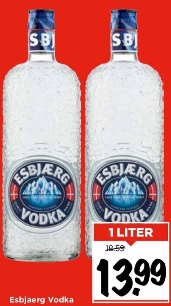 Esbjaerg Vodka Liter Aanbieding Bij Vomar Voordeelmarkt