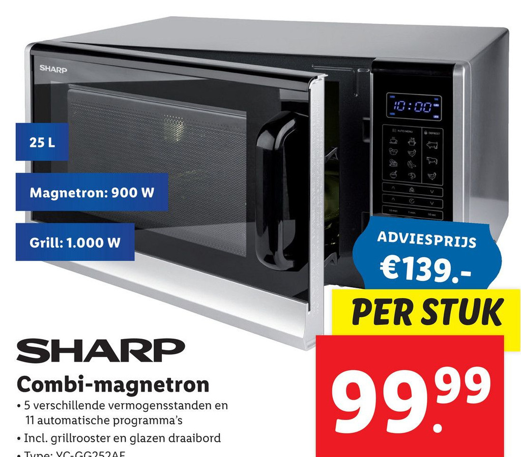 Sharp Combi Magnetron Aanbieding Bij Lidl