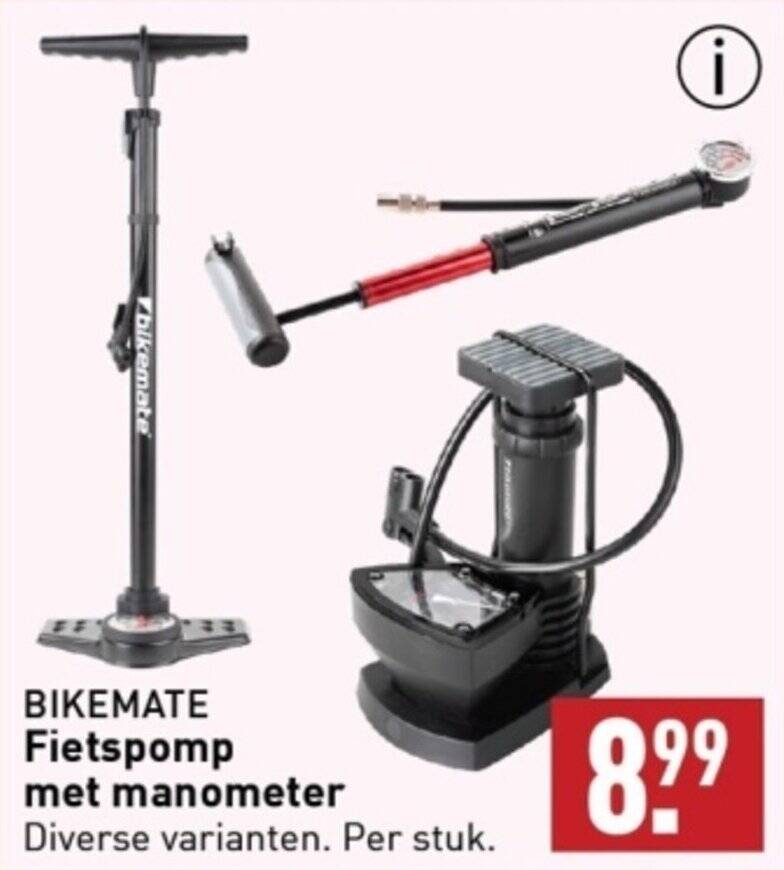 Bikemate Fietspomp Met Manometer Aanbieding Bij Aldi