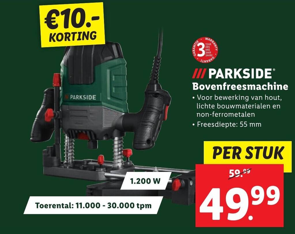 Parkside Bovenfreesmachine Per Stuk Aanbieding Bij Lidl