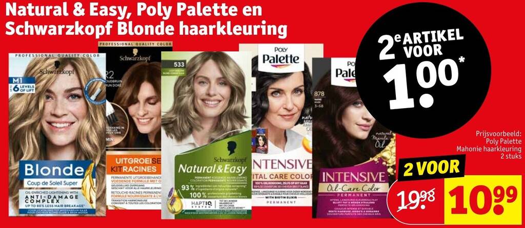 Natural Easy Poly Palette En Schwarzkopf Blonde Haarkleuring