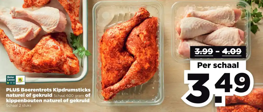 PLUS Boerentrots Kipdrumsticks Aanbieding Bij PLUS