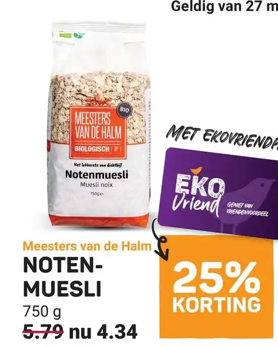 NOTEN MUESLI Aanbieding Bij Ekoplaza