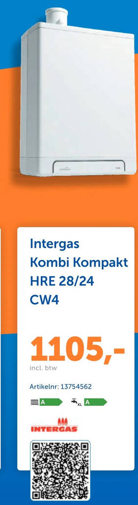 Intergas Kombi Kompakt HRE 28 24 CW4 Aanbieding Bij Warmteservice