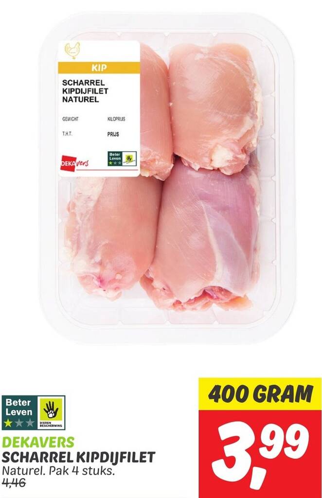 SCHARREL KIPDIJFILET 400g Aanbieding Bij Dekamarkt