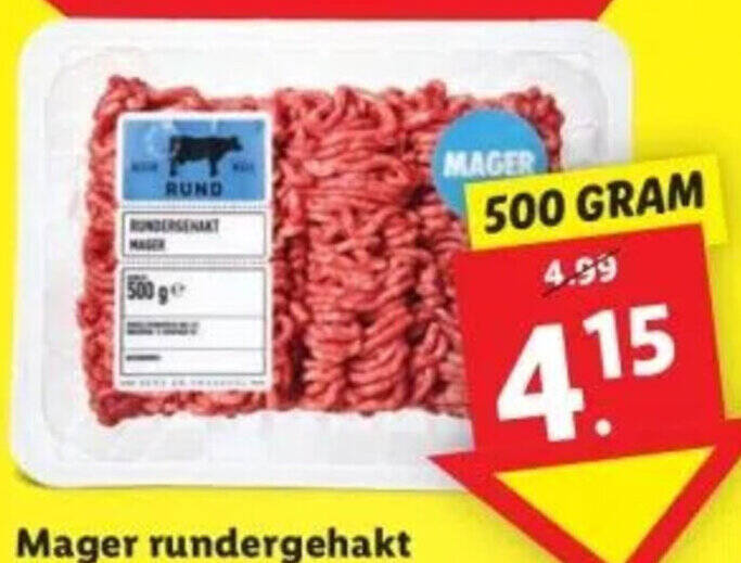 Mager Rundergehakt 500g Aanbieding Bij Lidl