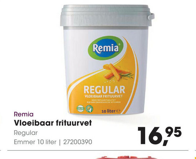 Remia Vloeibaar Frituurvet 10 Liter Aanbieding Bij HANOS