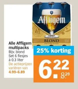 Alle Affligem Multipacks Bijv Blond Aanbieding Bij Albert Heijn