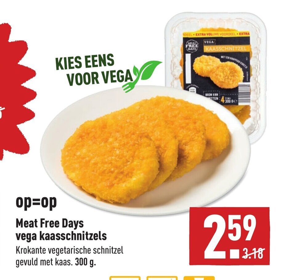 Meat Free Days Vega Kaasschnitzels G Aanbieding Bij Aldi