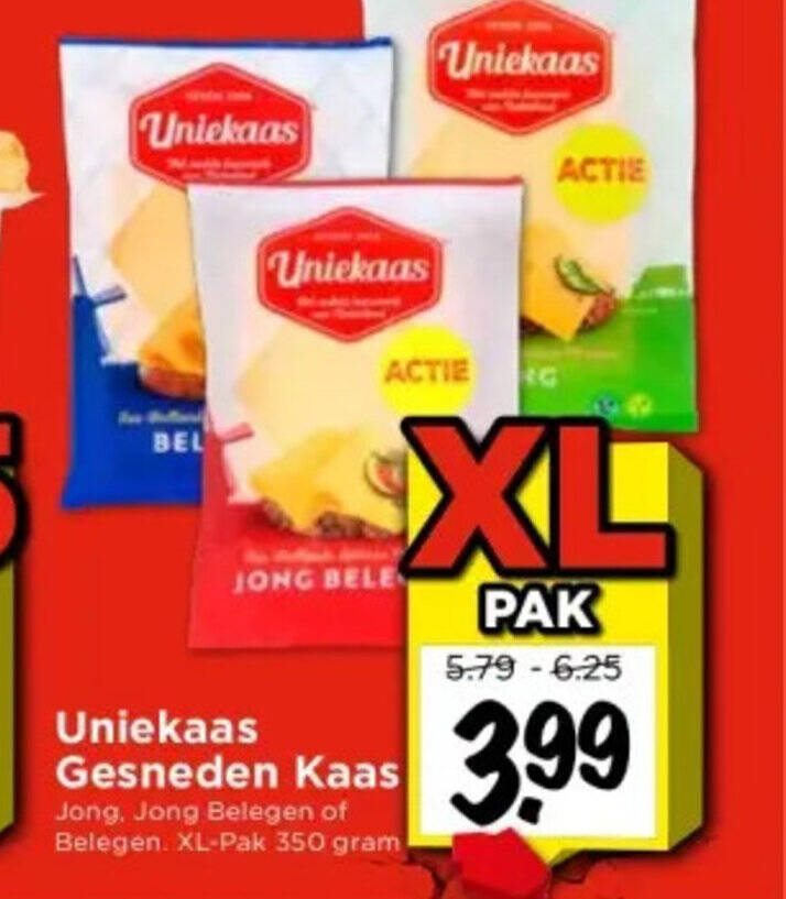 Uniekaas Gesneden Kaas Aanbieding Bij Vomar Voordeelmarkt