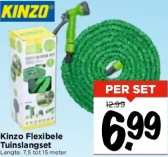 Kinzo Flexibele Tuinslangset Aanbieding Bij Vomar Voordeelmarkt