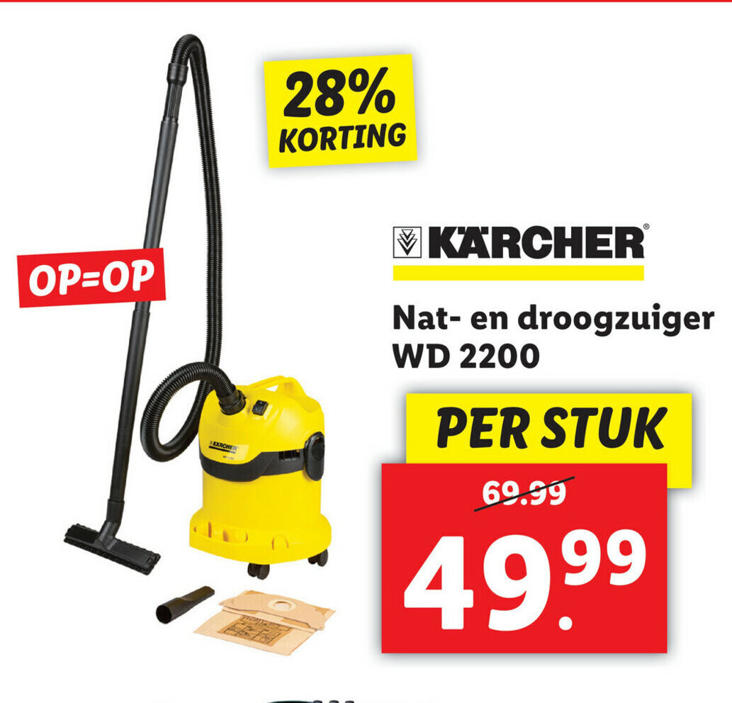 Karcher Nat Droogzuiger WD 2200 Aanbieding Bij Lidl