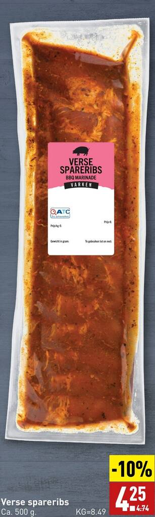 Verse Spareribs 500 G Aanbieding Bij ALDI