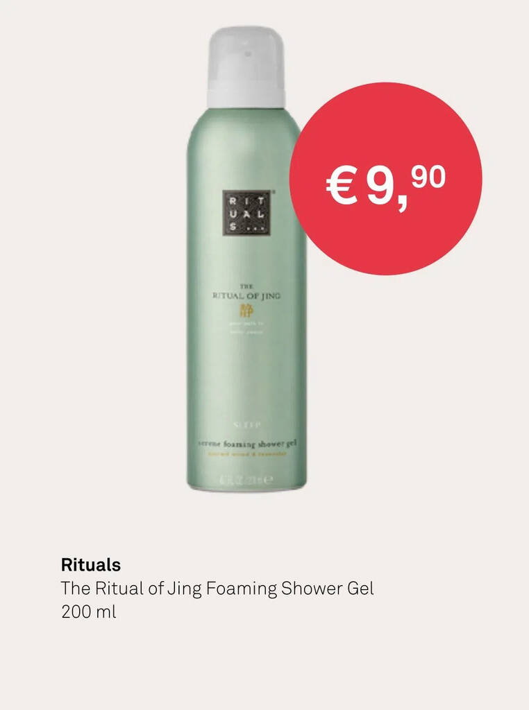 Rituals The Ritual Of Jing Foaming Shower Gel Aanbieding Bij Mooi