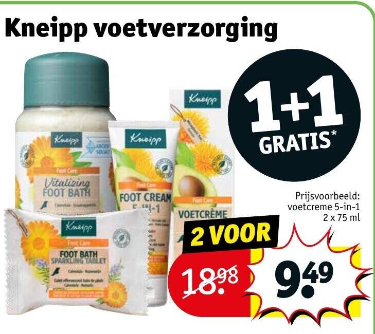 Kneipp Voetverzorging 1 1 GRATIS 2 VOOR Aanbieding Bij Kruidvat