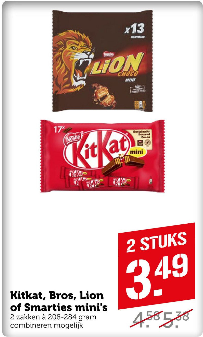 Kitkat Bros Lion Of Smarties Mini S Aanbieding Bij Coop